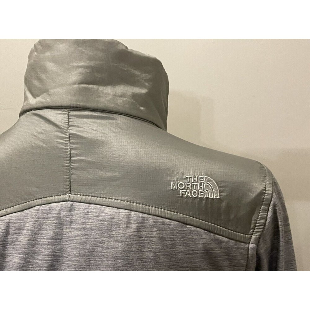 THE NORTH FACE GRAY Pseudio Puffer Jacket Thumbholes Womens sz.Small - Picture 9 of 10